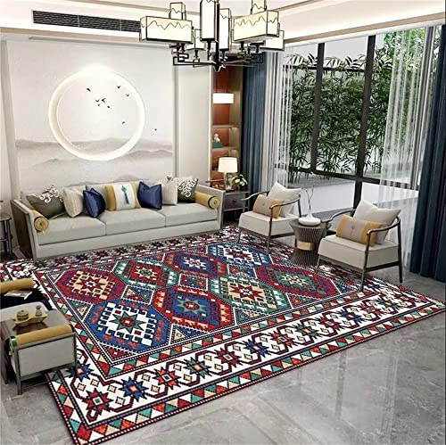 RUGMRZ Tapeti Da Salotto 120x160cm Tappeto ristorante multicolore floreale decorazione per la casa accessori lavabili Tappeti Camera Da Letto 3 Pezzi