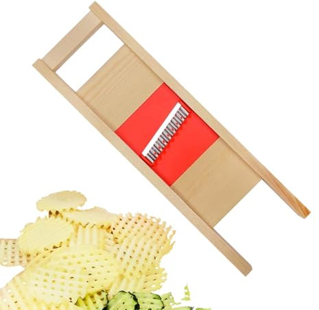 Affettatrice per patatine fritte, taglierina per patate | Taglierina ondulata per verdure,Utensili da cucina per la casa, taglierina per verdure in legno, affettatrice per mandolino per patate