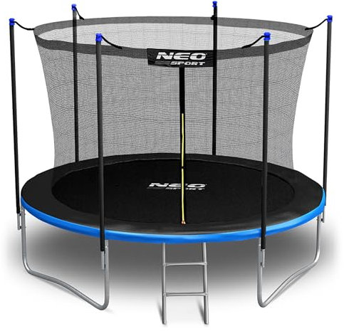 Neo-Sport Trampolin Outdoor Kinder Gartentrampolin Sicherheitsnetz Innen Leiter Gepolsterte Stangen Wetterfest Rostfrei Belastbar