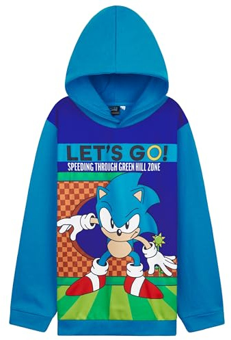 Get Trend Sonic The Hedgehog Shadow Felpa con Cappuccio Ragazzo Adolescenti, Caldo Felpe Pullover Bambino Shadow Knuckles Tails, Idee Regalo Bambini