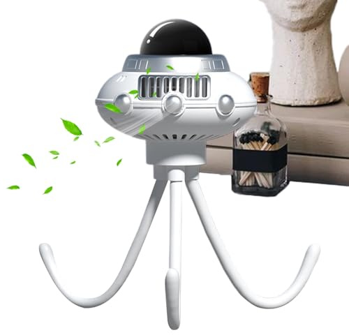 Ventilador de clip Octopus - Ventilador de cochecito sin cuchilla portátil, dispositivo de enfriamiento ajustable de 3 velocidades | Ventilador de trípode flexible, ventilador recargable, ve