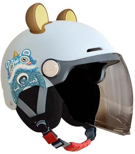 Casco Per Bambini, Casco Leggero Multi-Sport, Casco Per Bici Da Equilibrio Per Scooter, Casco Per Bici Per Bambini Dai 4 Ai 12 Anni, Casco Da Cartone Animato Per Ragazzi E Ragazze 2,(48-54CM)