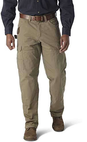 Wrangler Riggs Workwear mens Ranger work utility pants, Bark, 34W x 32L US