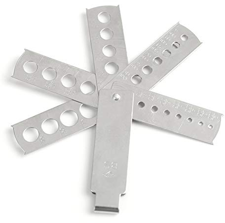 Outil de mesure de pierre gemme de diamant d'acier inoxydable, jauge de fan de diamant résistant à la rouille, pour la mesure de bijoux