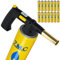 ZMC Gasbrenner 1,5 kW + 14 Gaskartuschen 330g, Flambierbrenner bis zu 1350°C, mit Piezo-Zündung, Bunsenbrenner Lötbrenner, Küchenbrenner mit einstellbare Flamme, Gasanzünder Brenneraufsatz für Camping