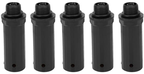 Artillery Asta di Respirazione, 5 Pezzi Tappo di Sfiato per Compressore, 15.5 mm Ricambi Compressore Aria Professionale in Plastica, Nero Ugello di Sfiato Valvola per Pompa del Compressore d'Aria