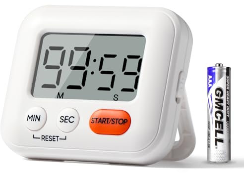 Blendura Küchentimer Digital, Timer Kinder, Kurzzeitwecker Küche, Plastic, Weiß