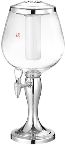 Casiler Dispensador De Bebidas De Cerveza con Tubo De Hielo, Dispensador De Agua De 3 litros con Grifo, Dispensador De Jugo De Bebidas, Dispensador De Bebidas para Hogar