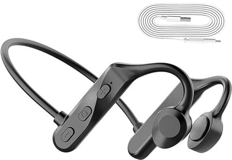 Cuffie a conduzione ossea - Cuffie sportive a conduzione ossea con microfono | Auricolari sportivi aperti | Cuffie a conduzione ossea blu-tooth | Cuffie wireless impermeabili per corsa e allenamento