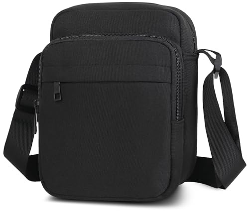 AIRCBC Mens Shoulder Bag Waterproof Crossbody Bags with Zipper and Adjustable Strap Lightweight Travel Side Bag for Man & Women Outdoor Working Shopping Business Travel Daily Use