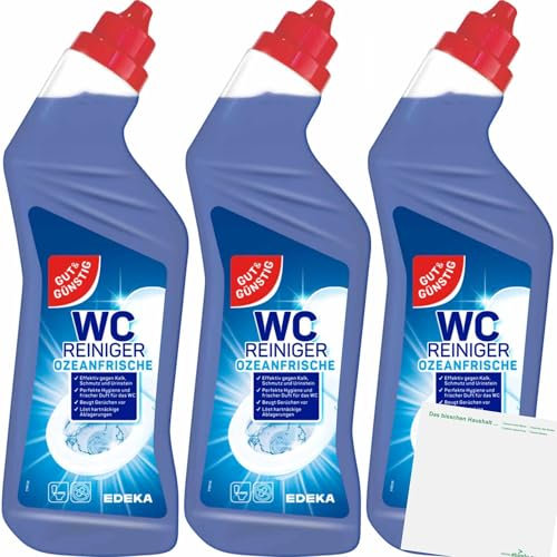 usy Gut&Günstig WC Reiniger Ozeanfrische 3er Pack (3x1L Flasche) Block