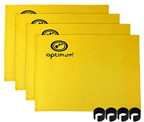 Optimales Training Eckfahnen (4 Stück) – Rot, Unisex, Training, gelb