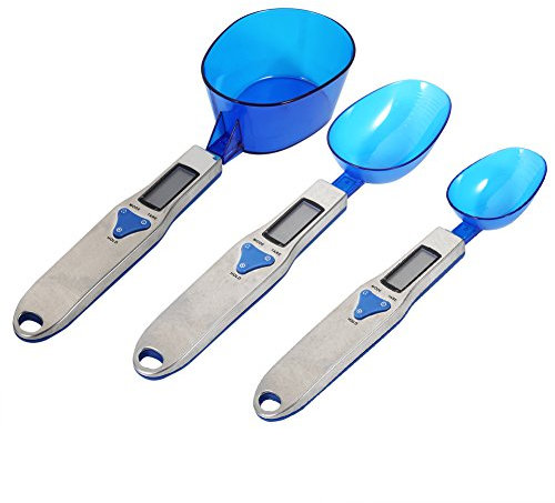 Garosa Cucchiaio Bilancia Digitale Cucchiaio Elettronico Accurato Strumento di Misurazione Alimenti 500/0.1g per Porzionatura di Tè Farina Spezie,Bilancia Da