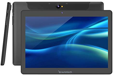 Sunstech - Tablet 10.1 de 32GB con 3G, Procesador Quad Core y Dual SIM SO: Android 8.1, Color Negro