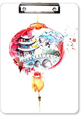 China Chinese Lantern Bridge Planchette à pince A4