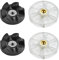 KLYNGTSK Engranaje Base Reemplazo 2 Base Gear 2 Engranajes de Cuchilla de Goma Repuestos para Nutribullet 600w/900w Base de Batidora para Cuchillas de licuadora