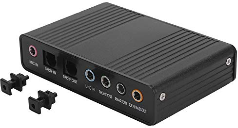 Soundkarte, USB Audiosteuerung, 6 Kanal Codecs/DM-HD10 / USB 5.1 Computer Externer Soundkarten Audioadapter für Karaoke-, PC, Laptops, Desktops usw