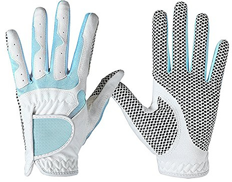 Women’s Golf Glove for Left and Right Hand with Non-slip Palm Ladies Golf Gloves Rain Grip Soft Flexible Wear Resistance Good Grip for Perfect Swing