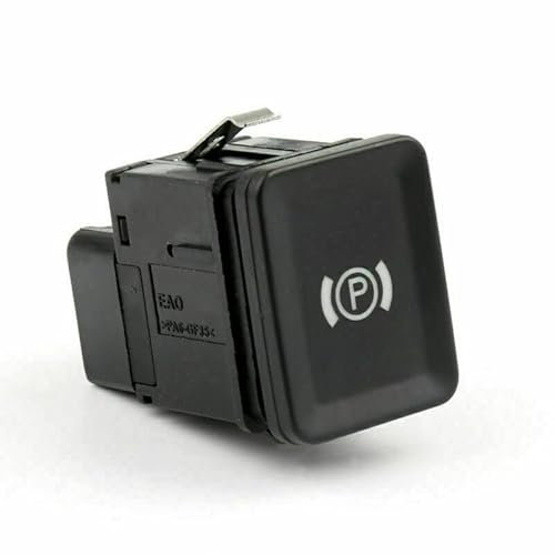 Caliwill Electronic Handbrake Button Parking Brake Switch for VW Passat B6, B7, CC (2005-2012) - Black, Push Button, Manual Operation