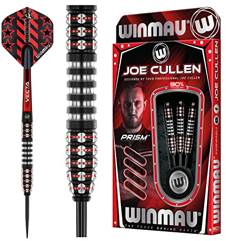 WINMAU Joe Cullen Ignition 21 Gram Professionell Stålspets Volfram Dart Set med dartflygs och stjälkar