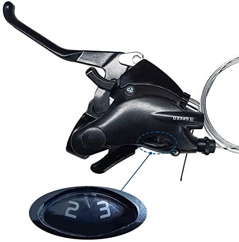 CDHPOWER Bicycle Gear Shifter (Left 3 Speed) and Brake Lever - Motorized Bicycle MTB Bike Gear Shifter