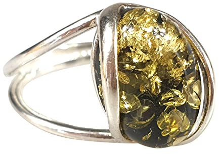 Grun Bernsteinring Echt Baltischer Bernstein Ring Einschtellbare Klein Gelb Ring Edelstein Ring