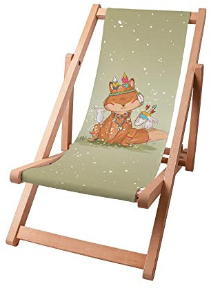 DreamRoots Kinder Liegestuhl Outdoor, Klappbarer Gartenstuhl für Draußen, Faltbarer Campingstuhl mit Waschbarem Bezug aus 100% Polyester bis zu 130 kg