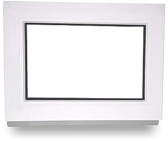 Kunststofffenster - Festverglasung - Fenster - innen weiß/außen weiß - BxH: 100 x 40 cm - 1000 x 400 mm - 2 fach Verglasung - 60 mm Profil