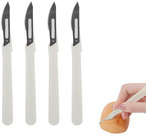 JINJUMEI 4 Stücke Brot Cutter Messer, Bäckermesser Teig Ritzmesser Ritzmesser Brot Teig Rasiermesser Baguettemesser Brot BäCker Cutter Teigmesser für DIY Brotteig Muster Laibkuchen Toast