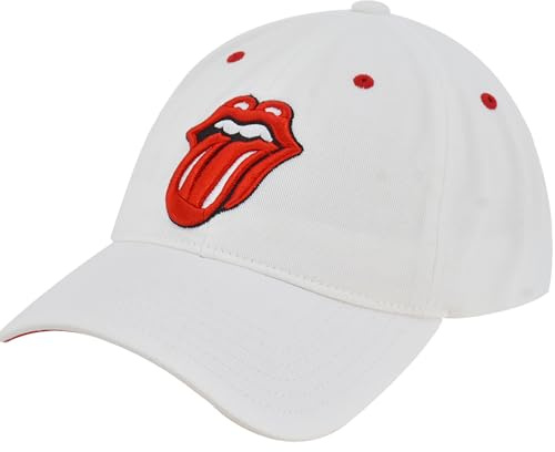 The Rolling Stones Women's Dad Hat, White, One Size