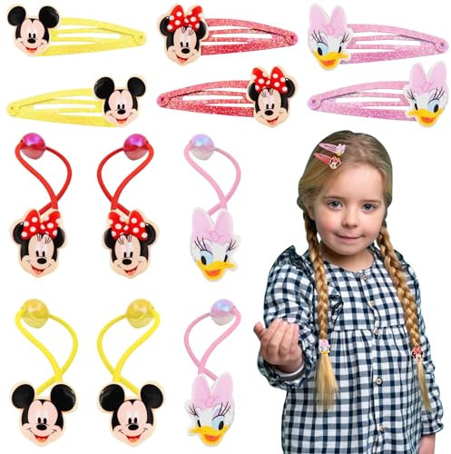 HUARYEN Maus Haarspangen Mädchen Haarring Haarspangen Mädchen Kinder Haarschmuck Cartoon Thema Haarschmuck Geschenke für Kleine Mädchen Kinder