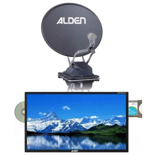 Alden - Pack Onelight Evo Platinium - Parábola satélite (60 cm + TV LED 19 48 cm SATMATIC AIO