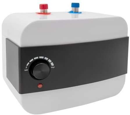 Calentador de Agua Instantáneo Eléctrico, 6 L Mini Depósito Rectangular, 1500 W, Bajo Fregadero, 0-65 °C, Para Baños, Balcones, Cocinas, Salones