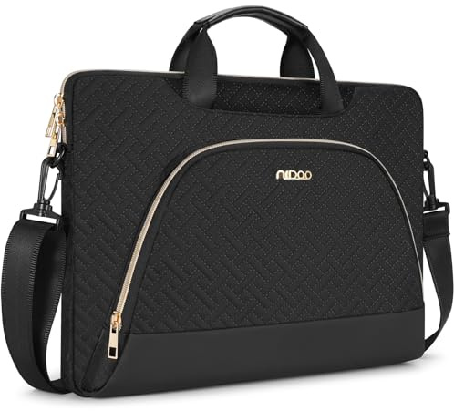 NIDOO 17,3 Pouces Sac à Bandoulière Sacoche Ordinateur Portable Sac à Main Mallette pour 17.3 ThinkPad P17 / IdeaPad 3 / Legion 5 5i / ENVY Laptop 17 / ZBook Fury 17.3 G8/ ZenBook Pro 17/ ProBook 470