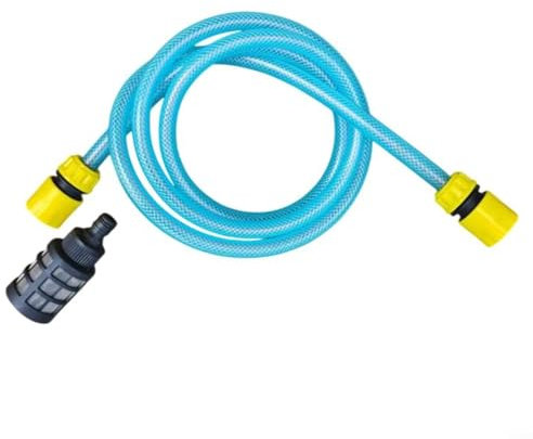 Manguera de riego de jardín flexible de PVC de 3 metros para plantas, flores, césped, patio, uso interior y exterior, con filtro azul, fácil de instalar, eficiente y duradero (300 cm)