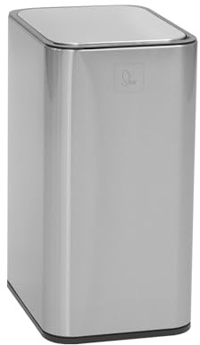 SVITA SE13L - Pattumiera con sensore di movimento, in acciaio inox, 40 l, autoportante, automatica, colore: argento