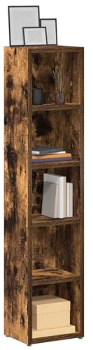 Gecheer 2 scaffali per CD, 21 x 16 x 93,5 cm, materiale in legno, per DVD, scaffalature multimediali per collezioni, archiviazione showroom