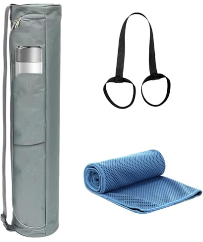 TOEVE Yoga Mat Bag, Full-Zip Exercise Yoga Mat Carry Bag (Gray)