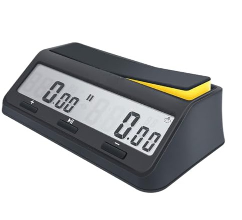 Jnchdghwa Orologio da Scacchi Digitale per Timer da Gioco da Tavolo con Funzione di Ritardo, Countdown, Allarme e Funzionalità Bonus