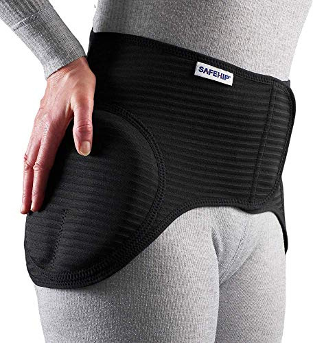 Safehip Active Hip Protector Belt with Foam Shields, Fall Protection Garment for Elderly and Rehabilitation, Breathable AirX Fabric, Unisex