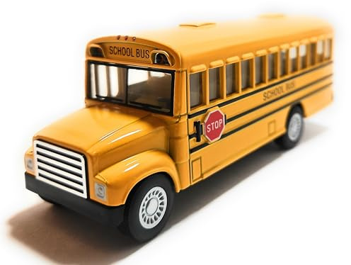 KiNSMART KiNSFUN Yellow School Bus 5 Die Cast Metal Model Toy Car