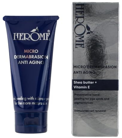 Herome - Micro Dermabrasion para Manos 55ml. | Exfoliante de Manos Antiedad, Reparadora, para Pieles Maduras, elimina Piel Muerta