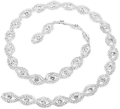 1yard Ruban de Diament Rouleau Ruban Griffe Chaîne Chaîne Mousseux DIY Accessoires Couture Largeur 1.5cm (Silver White Rhinestone)
