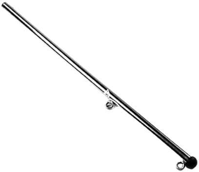 MARINE CITY 316 Stainless Steel Rail Mount Flag Staff Pole - Bright Polished Finish, 32 Inches - Ideal for Boats, Yachts, Marines, RVs, Fishing Boats