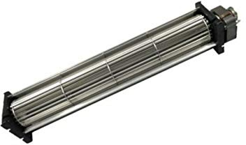 Ventilateur tangentiel longueur totale : 500 mm, dimensions de la buse : 422 x 42 mm, pour poêle à granulés