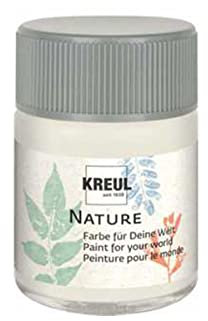 KREUL 49421 - Nature Schneekristall im 50 ml Glas, wasserbasierte Farbe, aus nachhaltigen, natürlichen Rohstoffen, cremig, schnelltrocknend und lichtecht, für zahlreiche Untergründe