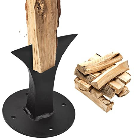 Divisor de Leña para Kindle, Divisor de Cuña de Madera Rápida, Herramienta de División Resistente, Divisor de Leña Pequeño, Divisor de Troncos Manual para Estufa de Leña Pequeña para Chimenea, Negro