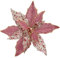 Oairse 4 grandi fiori di stella di Natale glitterati 30 cm, rosa fiori di Natale artificiali con stelo lungo, decorazioni per albero di Natale, ornamenti per albero di Natale, matrimoni, Capodanno,