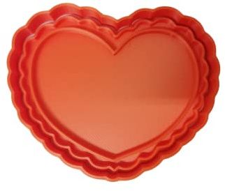 The Cookie Cutter Hub 8 cm alla hjärtans dag dekorativ kärlek hjärta kakskärare och matchande präglare för kakor kex lera bakning dekoration