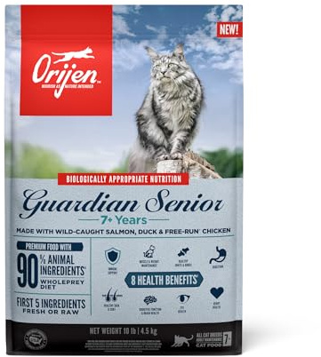 ORIJEN Guardian Senior Grain Free High Protein Premium Dry Cat Food 10lb Bag
